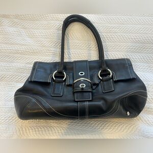 Coach satchel handbag, black.